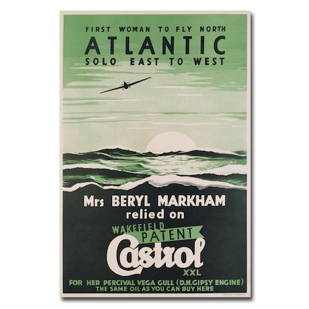 Trademark Fine Art Castrol Oil 1938' Canvas Art, 16x24 BL00342-C1624GG